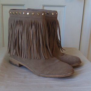 MICHAEL Michael Kors Fringe Suede Ankle Boots